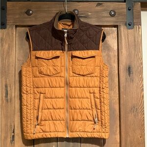 Hooey Men's Brown and Tan Quilted Vest